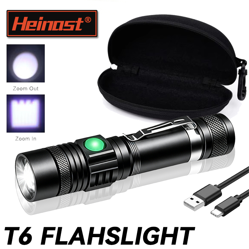 Outdoor Camping Adventure - T6 LED Rechargeable Flashlight,18650 Zoomable Torch,