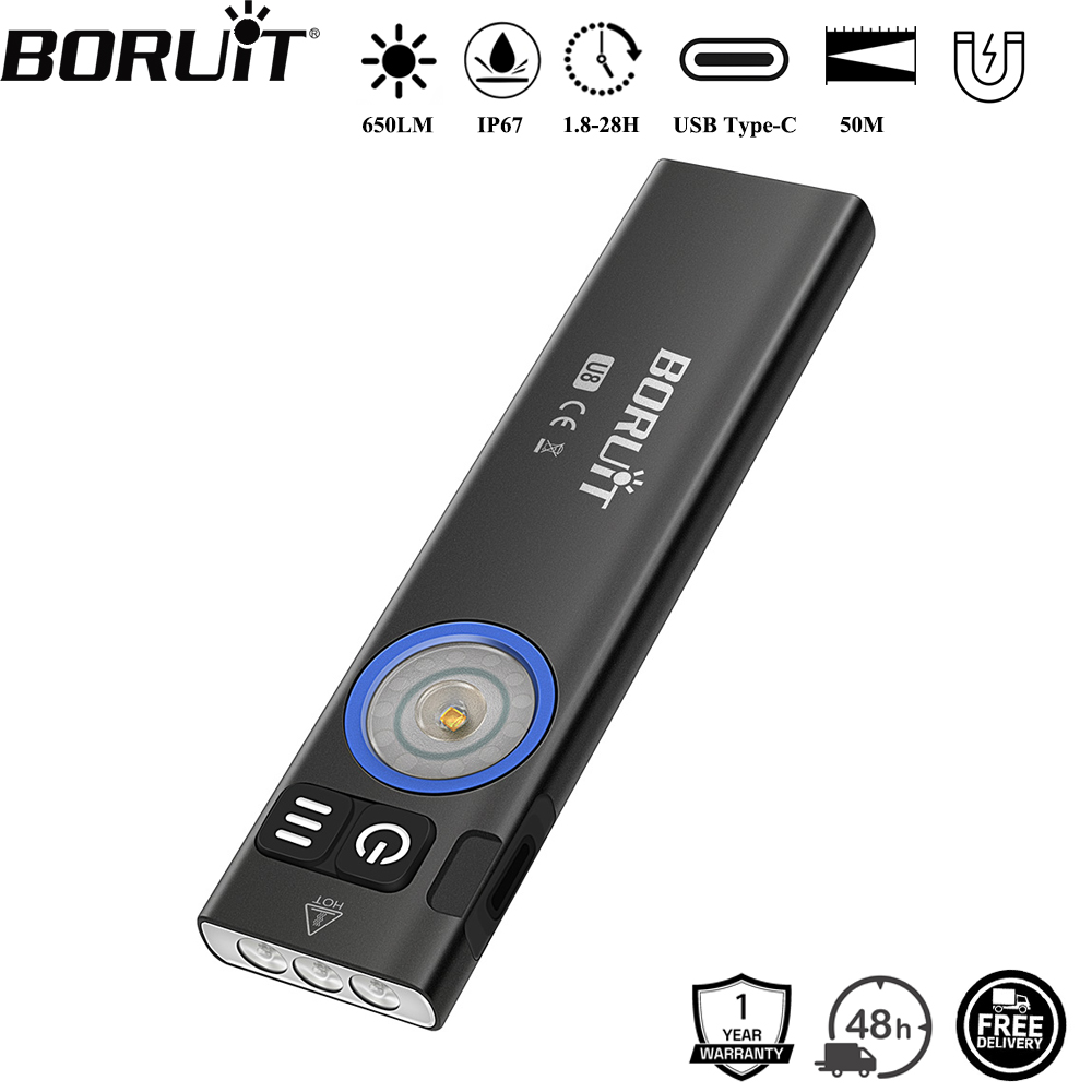Outdoor Camping Adventure - BORUiT U8 650LM EDC LED Flashlight
