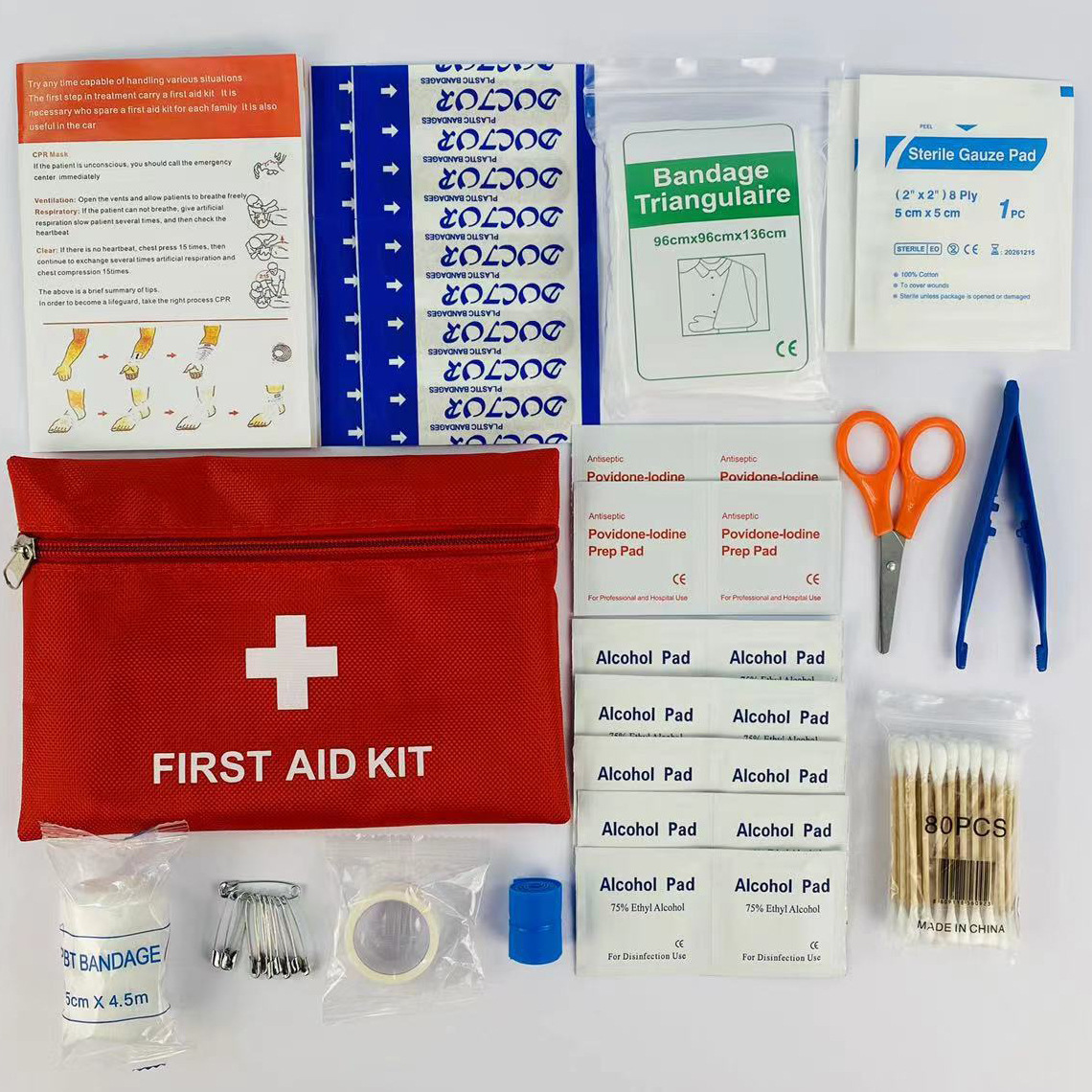 First Aid Kit Camping - 14pcs First Aid Kit Trauma Kit