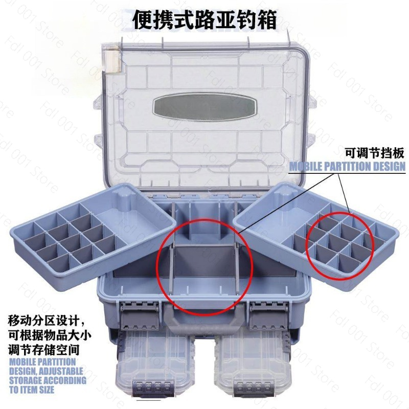 Outdoor Camping Storage Box - Fishing Tackle Box Large Capacity Portable