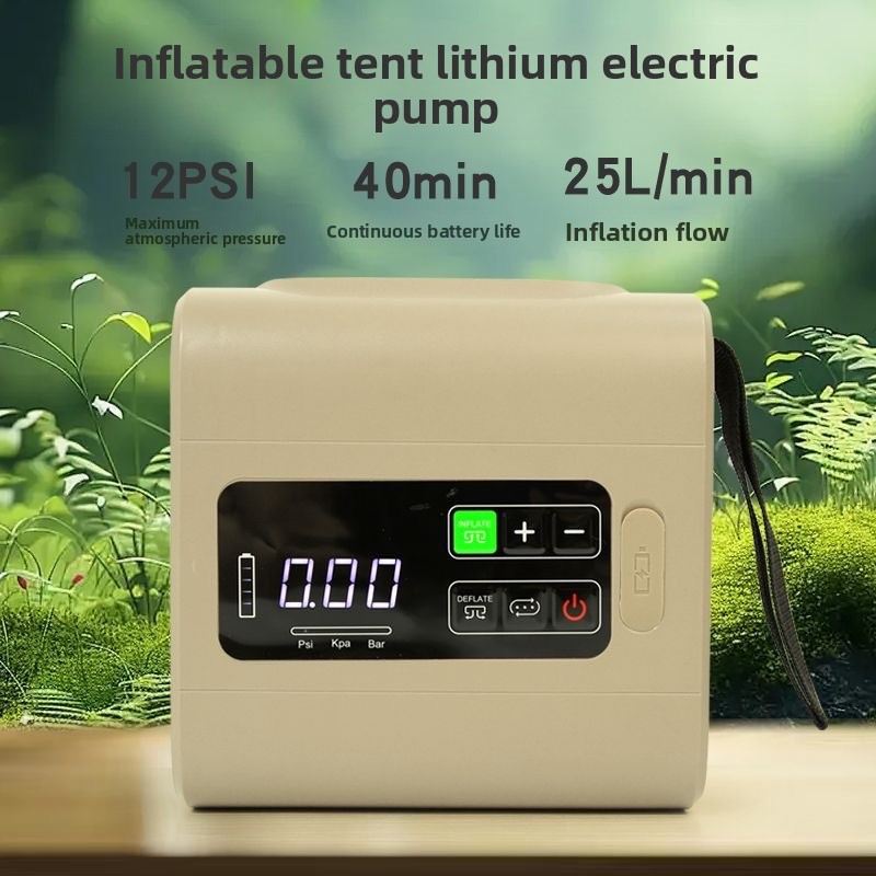 Outdoor Inflatable Camping Tent With Air Pump - Outdoor Electric Inflator, Portable Air Pump,