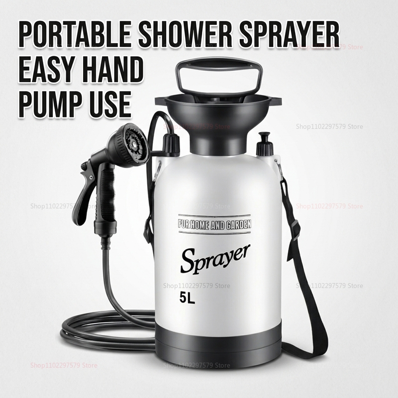 Outdoor Camping Shower - Portable Camping Shower 5L Manual Pump