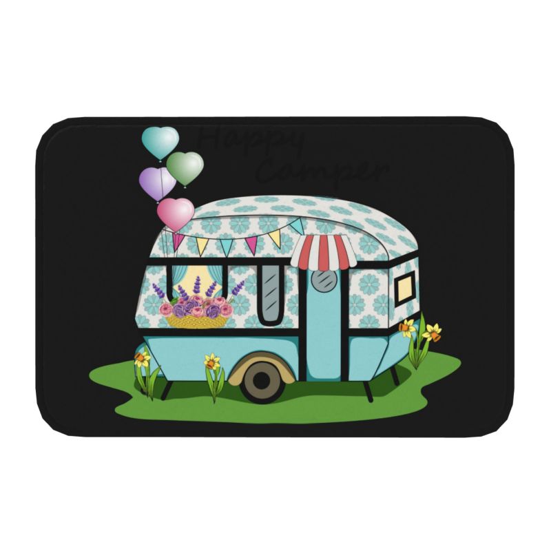 Outdoor Camping Quotes - Custom Happy Camper Camping Doormat Mat