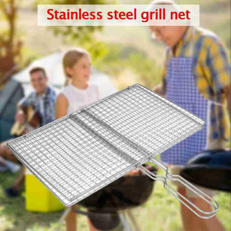 Outdoor Camping Grill - Barbecue Grill Basket Non Stick Iron