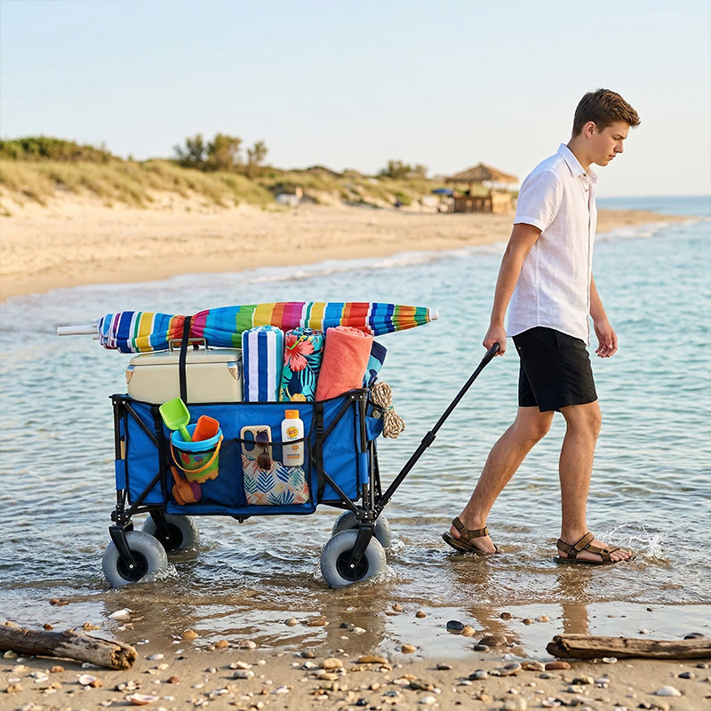 Foldable Metal Beach Wagon Qui - Outdoor Camping Furniture recension och pris