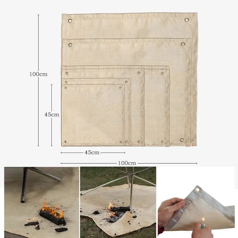 Camping Fireproof Mat Heat Res - Outdoor Camping Grill recension och pris