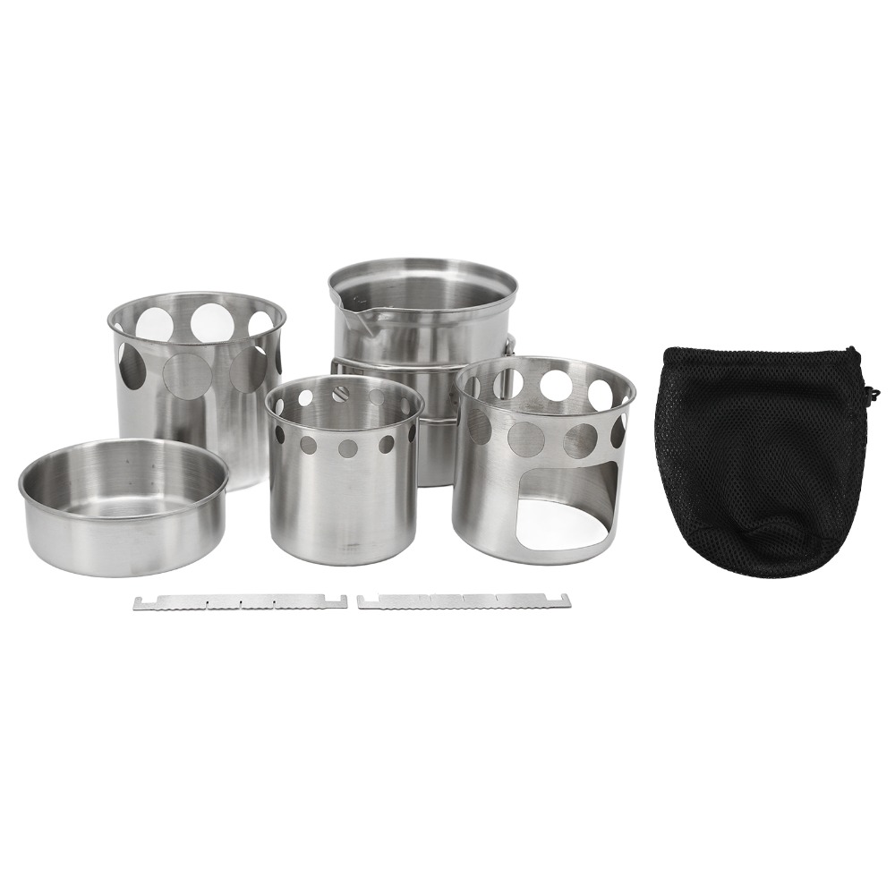 Durable Stainless Steel Campin - Camp Cooking Set recension och pris
