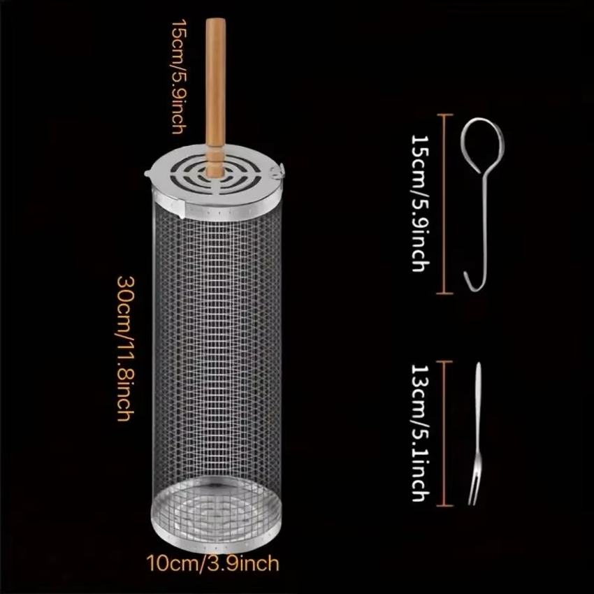 Round Barbecue Grill Basket Se - Outdoor Camping Grill recension och pris