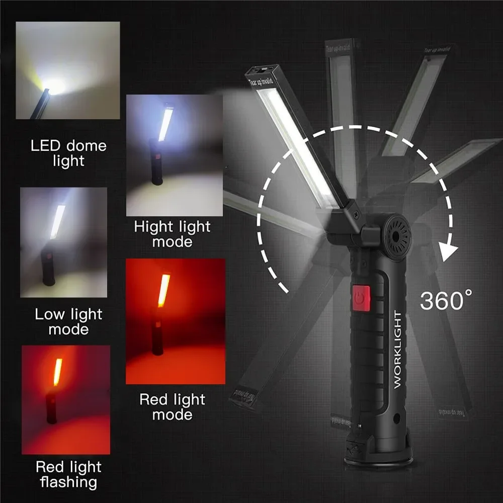 Portable COB LED Flashlight US - Outdoor Camping Lamp recension och pris