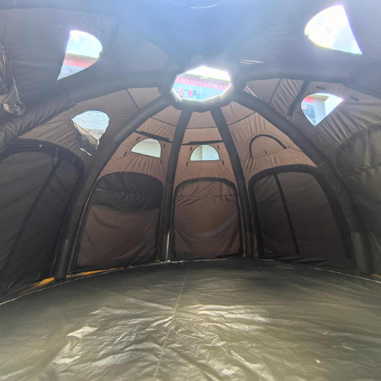 4m 5m Automatic Large Inflatab - Outdoor Inflatable Camping Tent With Air Pump recension och pris