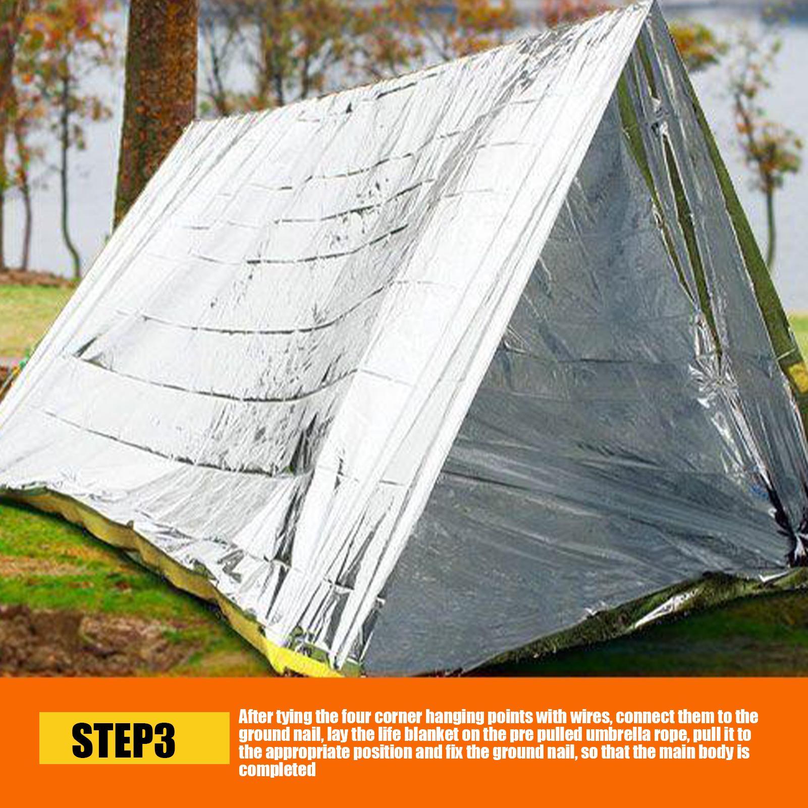 1PC Emergency Blanket Windproo - First Aid Kit Camping recension och pris