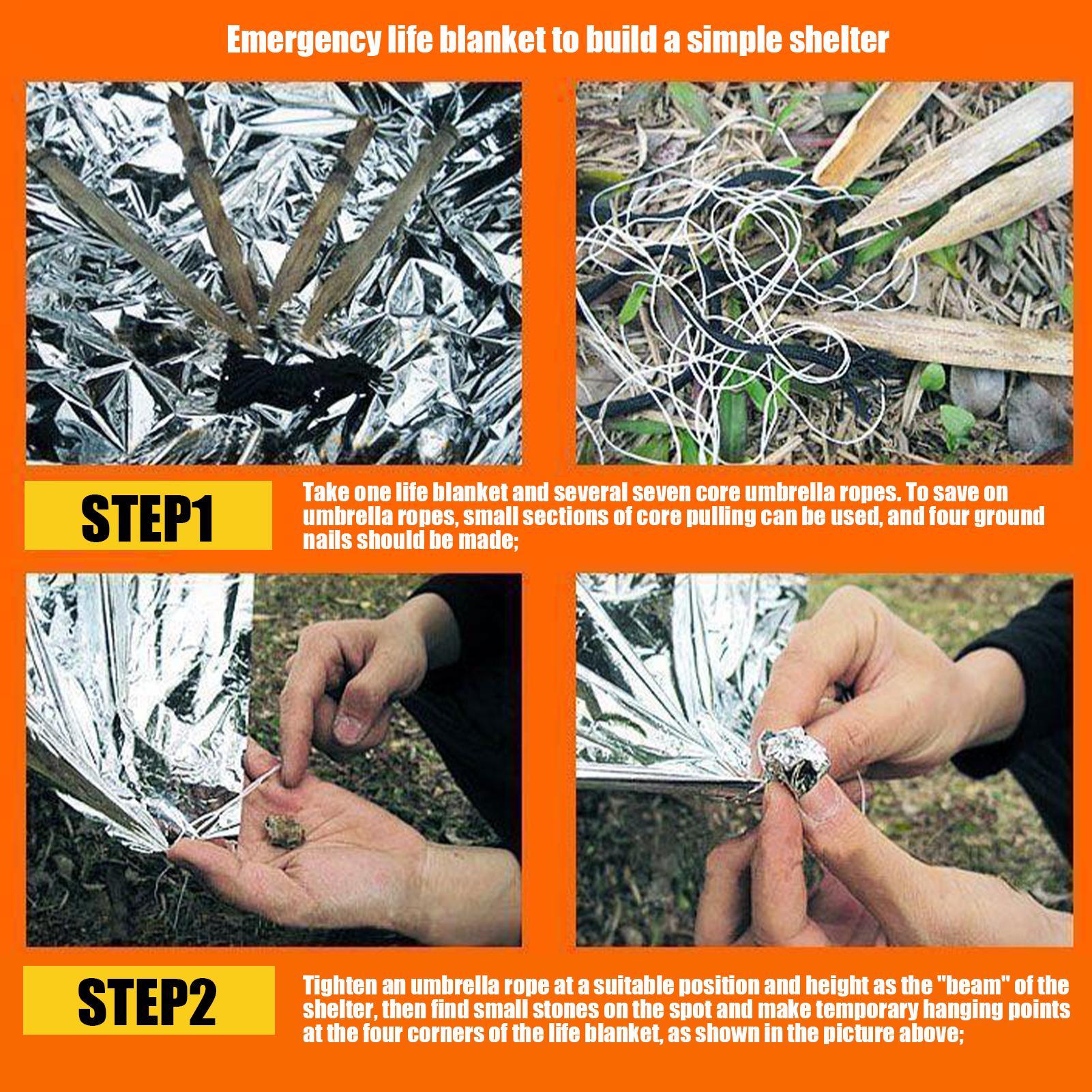 1PC Emergency Blanket Windproo - First Aid Kit Camping recension och pris