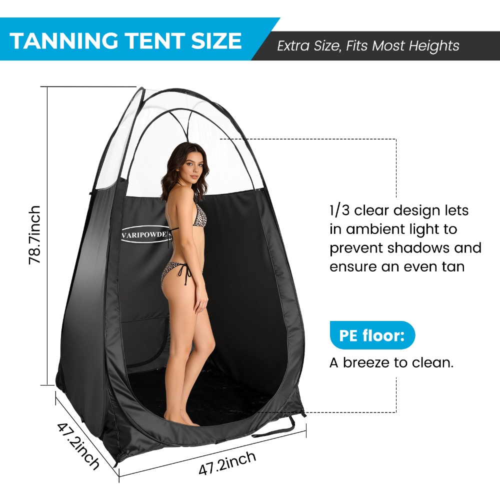 Black Spray Tanning Tent Porta - Outdoor Camping Shower recension och pris