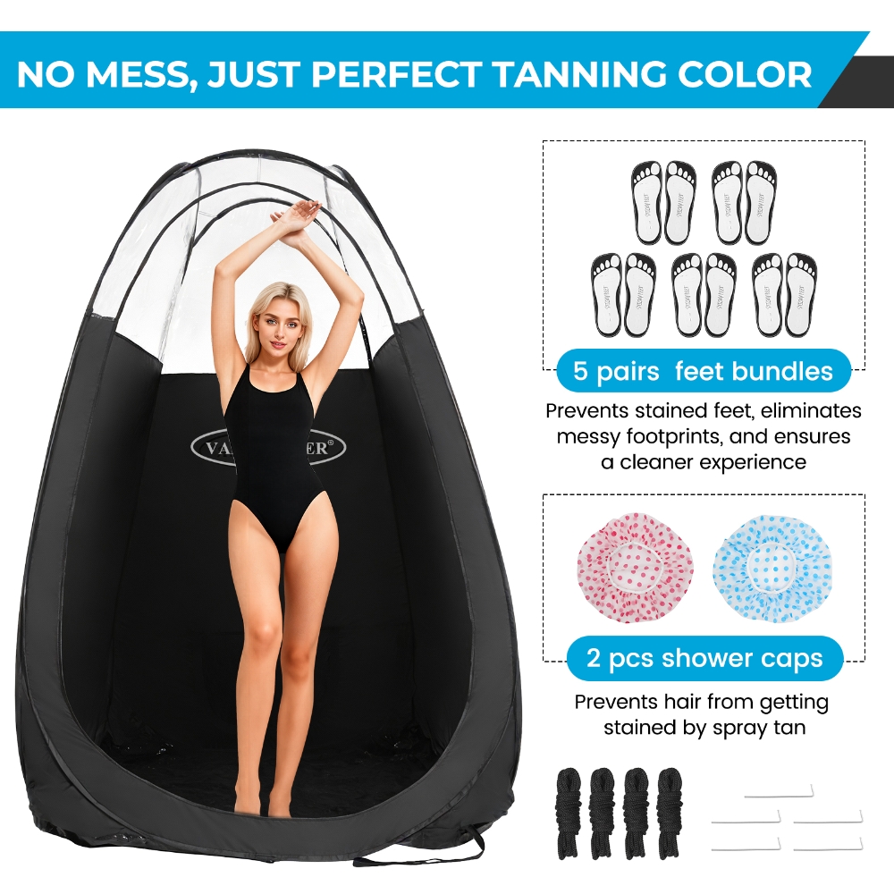 Black Spray Tanning Tent Porta - Outdoor Camping Shower recension och pris