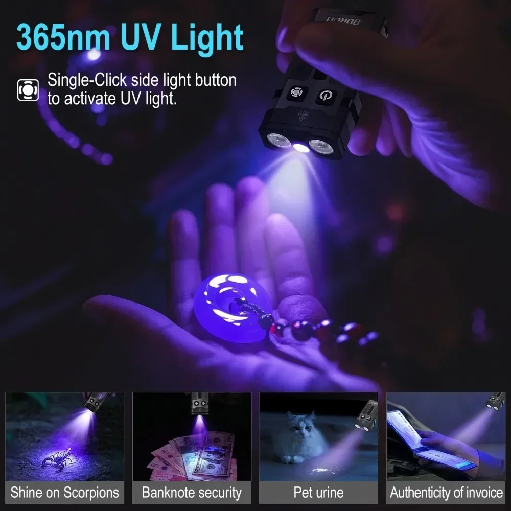 BORUiT EV20 1100LM EDC UV Keyc - Outdoor Camping Adventure recension och pris
