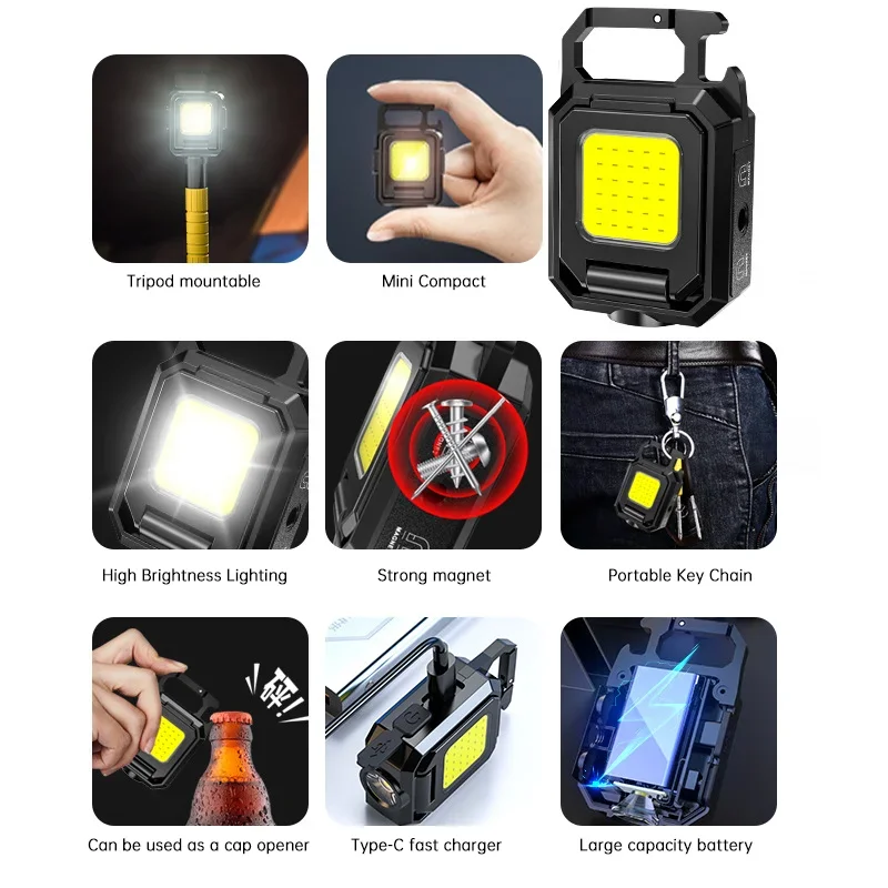 Mini Flashlight Keychain Light - Outdoor Camping Lamp recension och pris