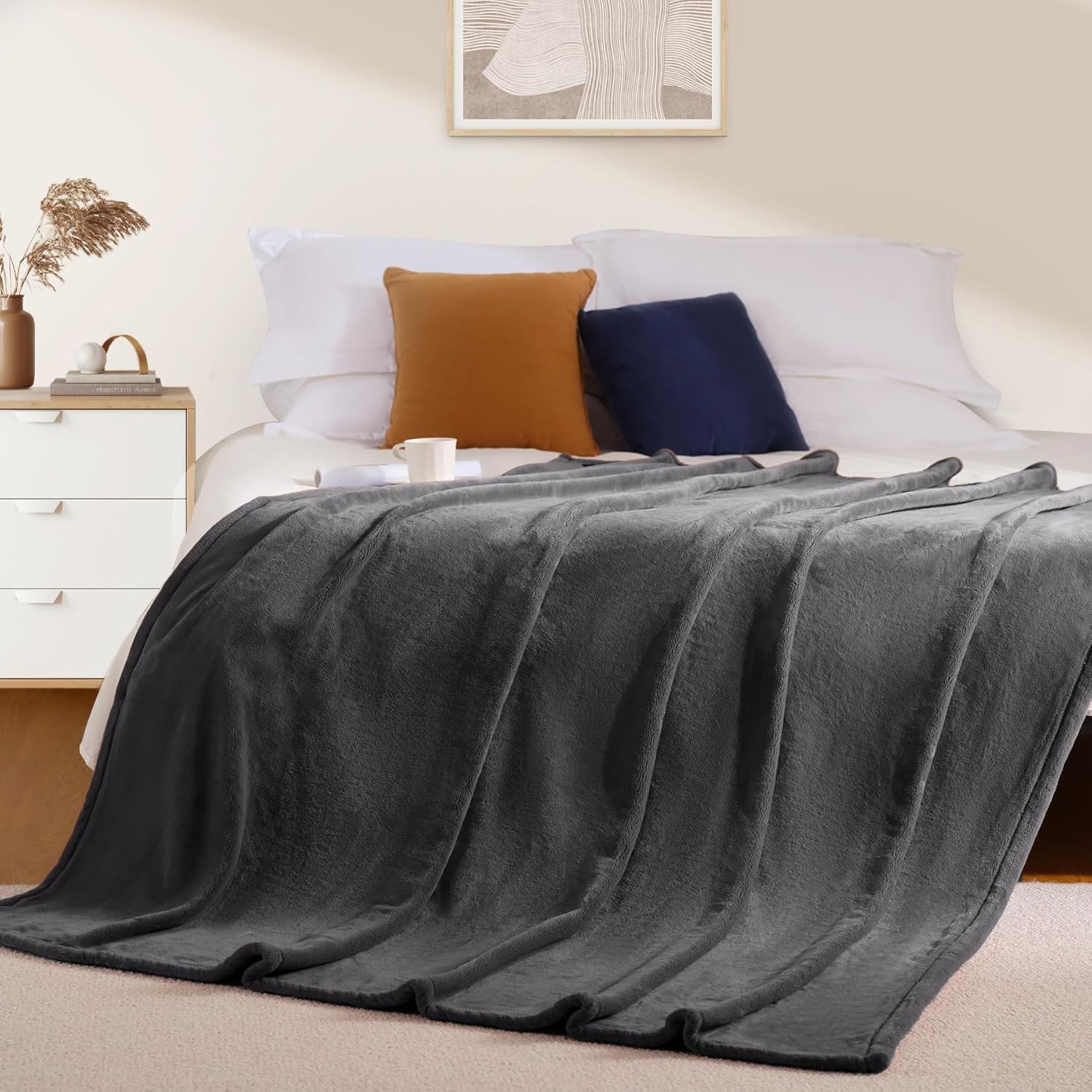 Fleece Blanket Grey Lightweigh - Outdoor Camping Movies recension och pris