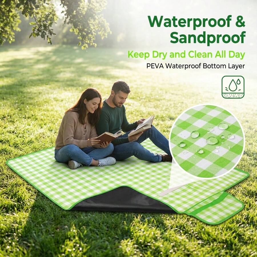 Waterproof Foldable Checkered  - Outdoor Camping Mats Large recension och pris