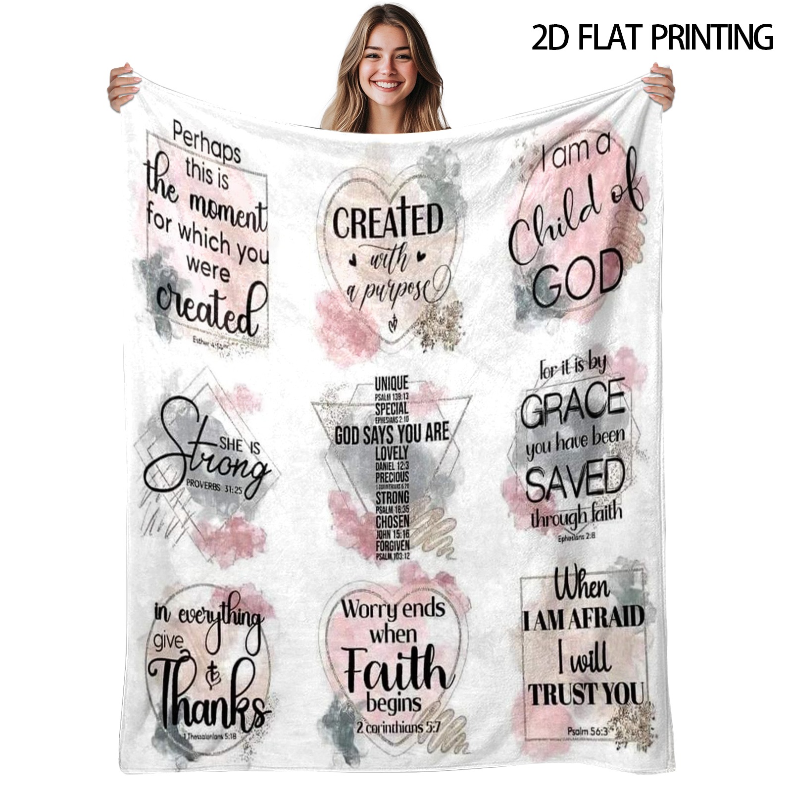 1pc a Cozy Flannel Blanket Fea - Outdoor Camping Quotes recension och pris
