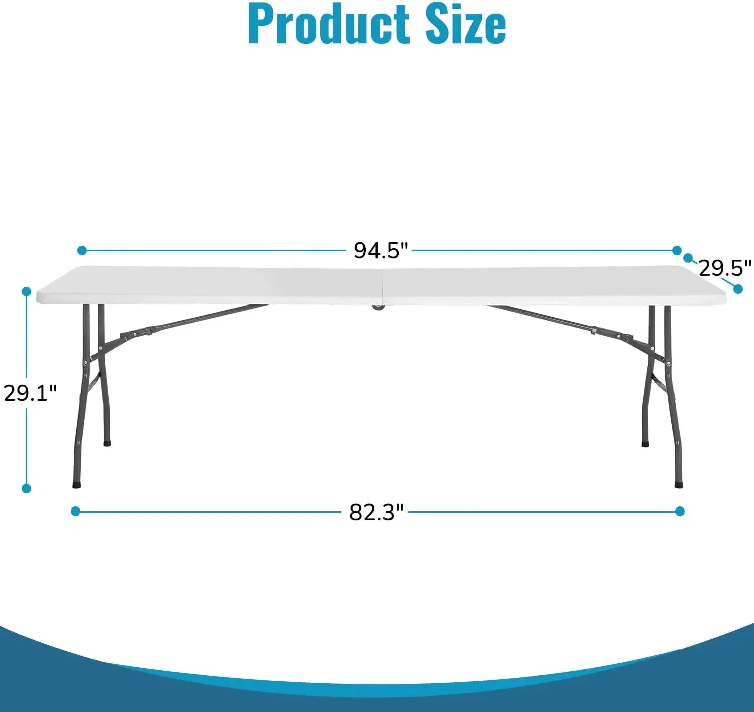 8 FT Folding Tables Plastic 6f - Outdoor Camping Quotes recension och pris