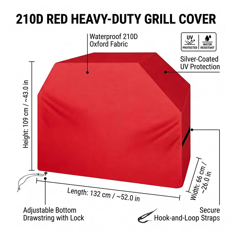 210D BBQ Cover Dustproof Water - Outdoor Camping Grill recension och pris