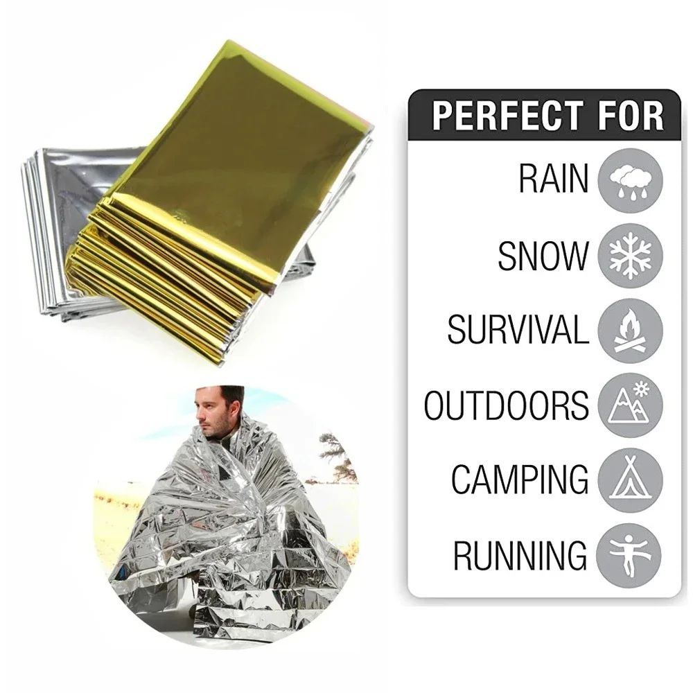 5Pcs Emergency Thermal Blanket - Outdoor Camping Rug Waterproof recension och pris