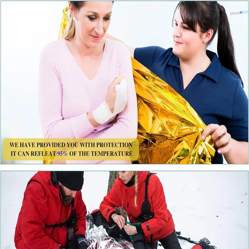 5Pcs Emergency Thermal Blanket - Outdoor Camping Rug Waterproof recension och pris