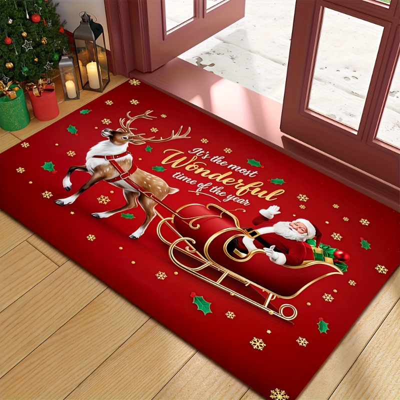 Red Christmas Flannel Doormat  - Outdoor Camping Quotes recension och pris