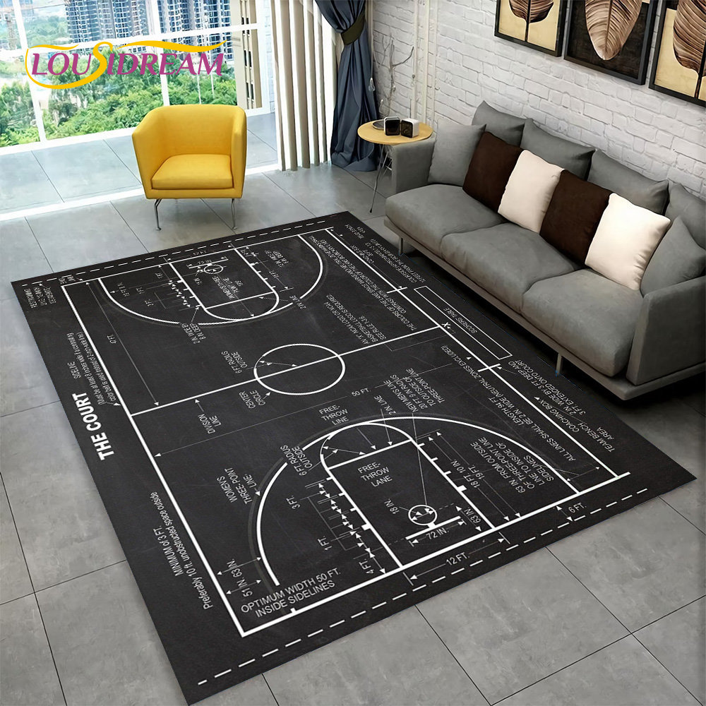 3D Basketball Cour Cartoon Are - Outdoor Camping Mats Large recension och pris