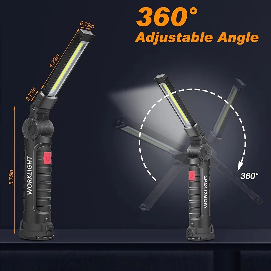 New Portable COB LED Flashligh - Outdoor Camping Lamp recension och pris