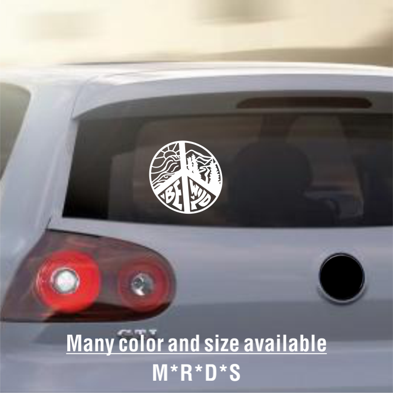 Peace Sign Camping Vinyl Car S - Outdoor Camping Quotes recension och pris