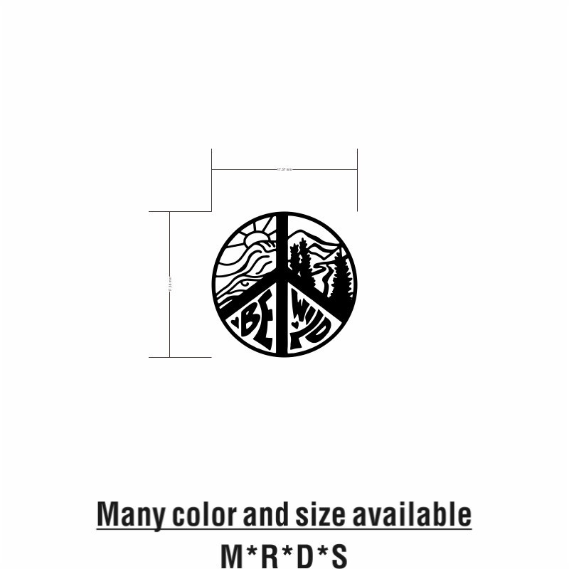 Peace Sign Camping Vinyl Car S - Outdoor Camping Quotes recension och pris