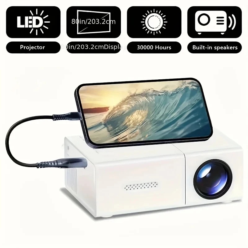 1080P LED Mini Projector with  - Outdoor Camping Movies recension och pris