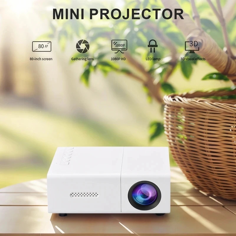 1080P LED Mini Projector with  - Outdoor Camping Movies recension och pris