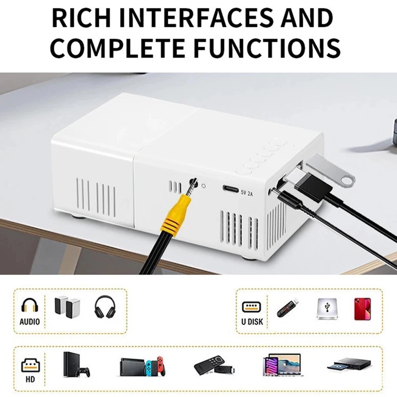 1080P LED Mini Projector with  - Outdoor Camping Movies recension och pris