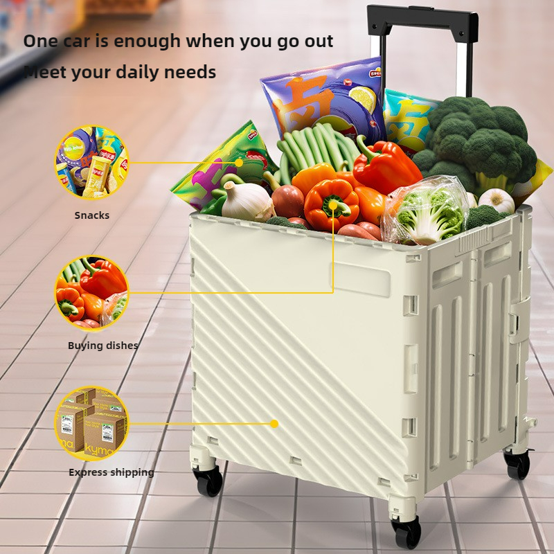 Folding Shopping Cart Portable - Outdoor Camping Trolley recension och pris