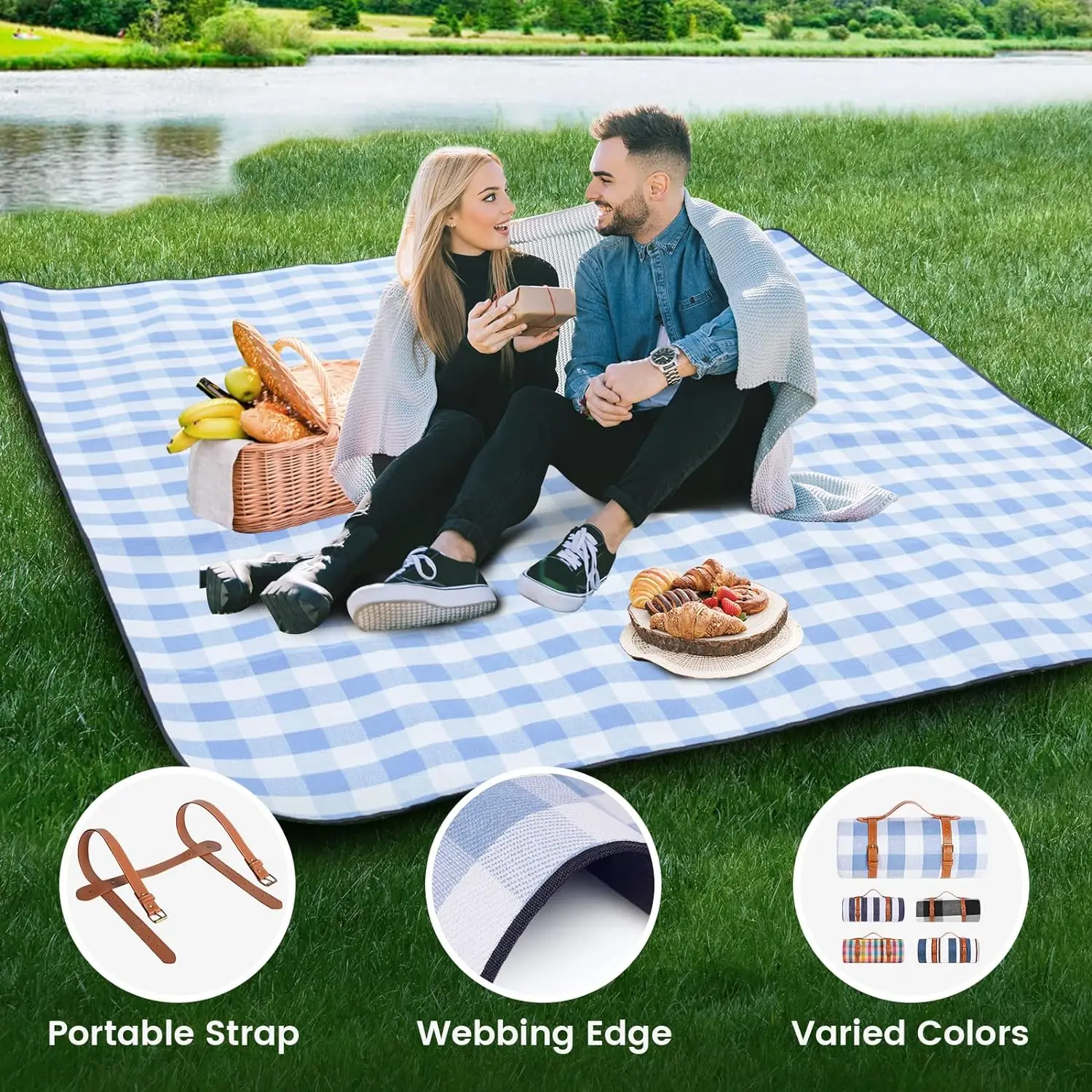 ZHUOHUA Picnic Blanket Extra L - Outdoor Camping Rug Waterproof recension och pris