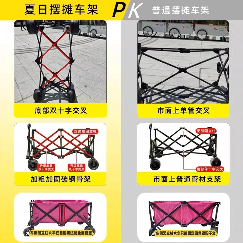 Stall Trolley with Large Table - Outdoor Camping Trolley recension och pris
